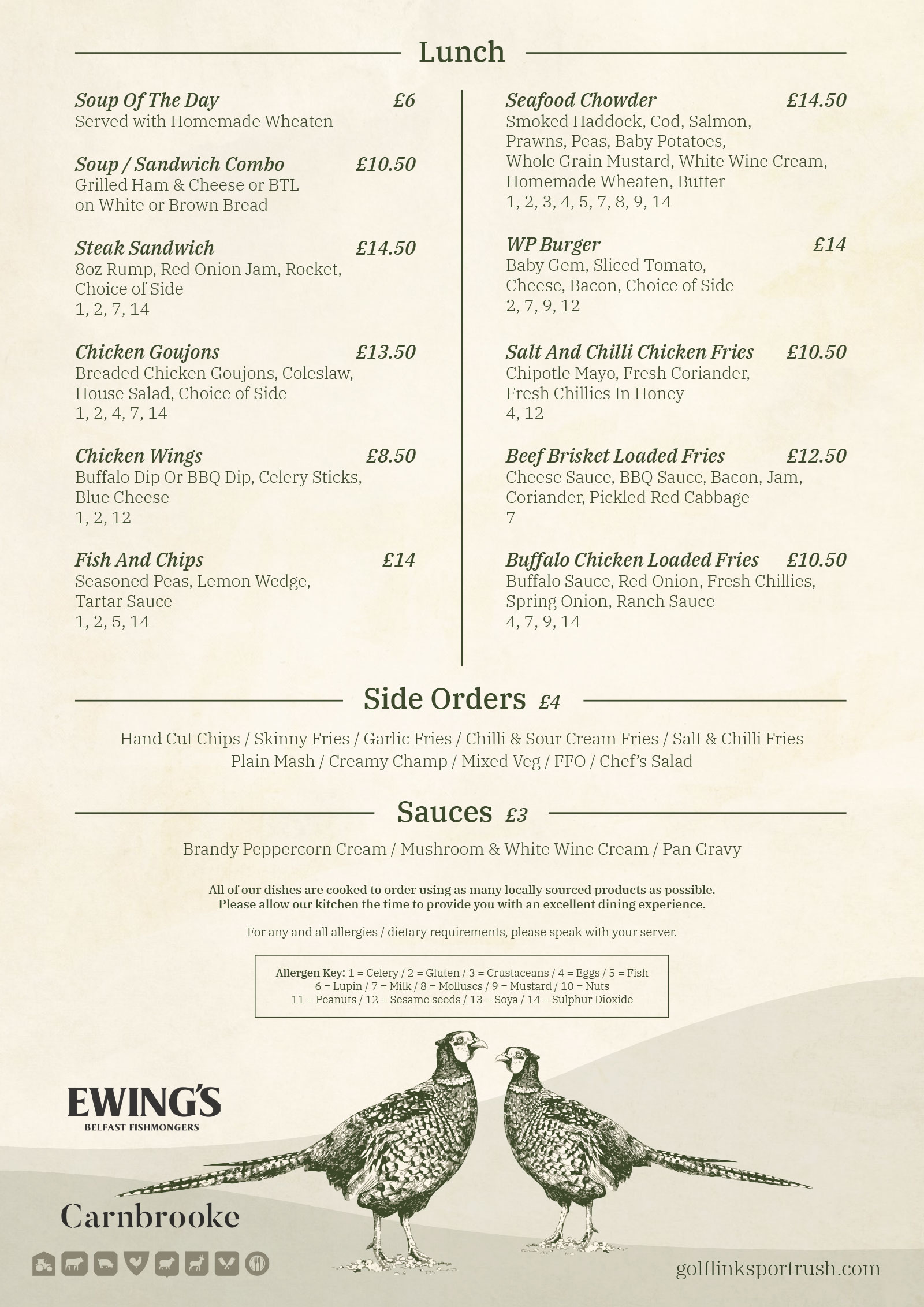 Lunch Menu