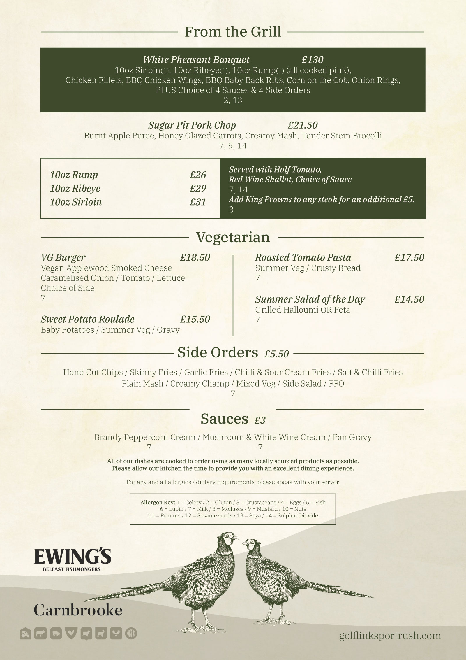 A La Carte Menu - 2
